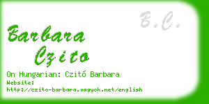 barbara czito business card